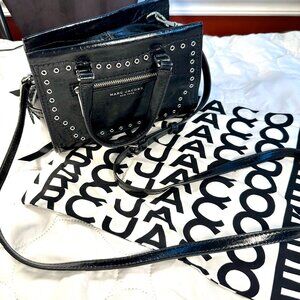 Marc Jacobs Gotham Mini Tote Black Leather with Grommets